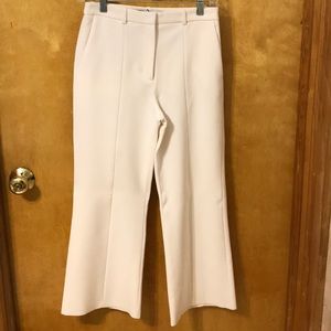 & Other stories white crop wide legged slacks.